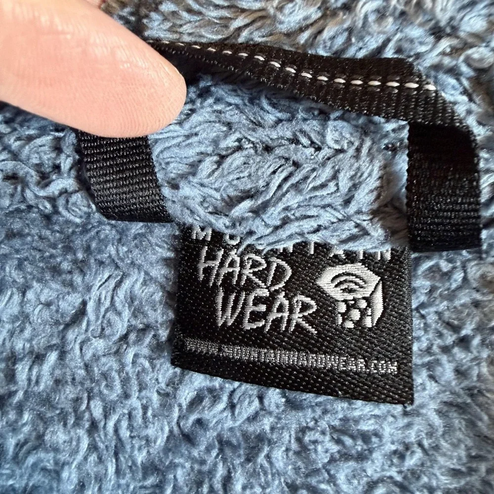 Mountain Hardwear Jacket Mens Medium Gray High Pile Fleece Full Zip OM6912